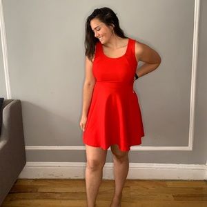 Red summer dress